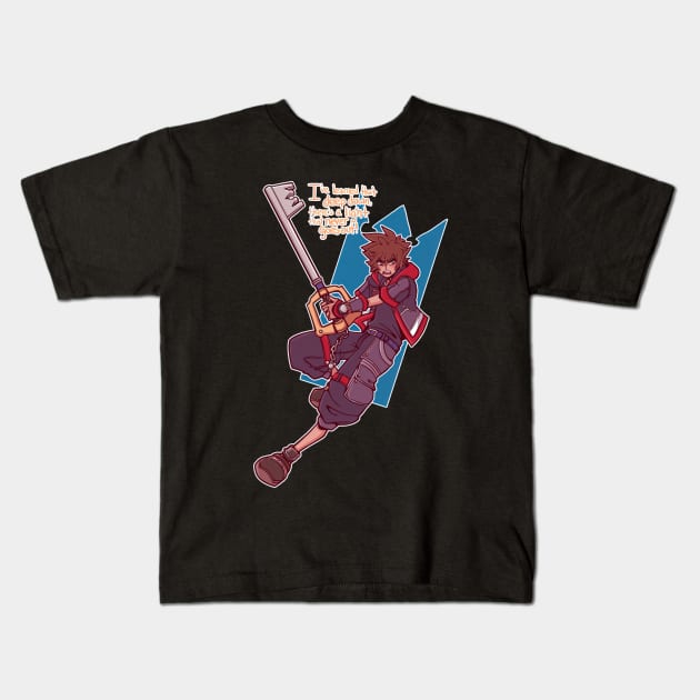 Countdown to KH3 7 Days of Light Sora Kids T-Shirt by HammiltenJohn